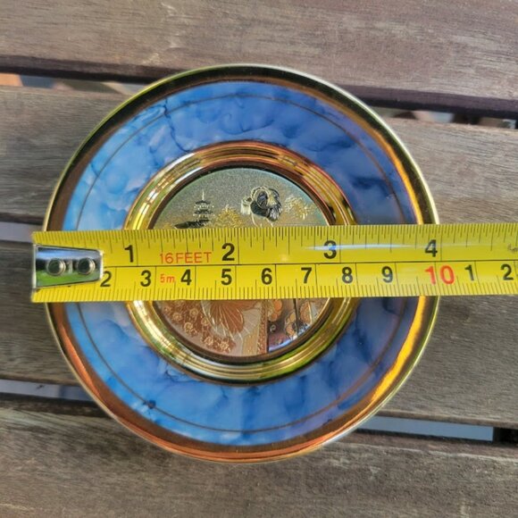 Japanese Chokin plate 24K gold-edged - Picture 7 of 8